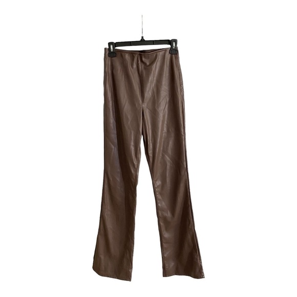 AFRM x Revolve Vegan Leather Pant Alyssa Pant Baby Boot High Waist Pull On XS - Picture 4 of 11